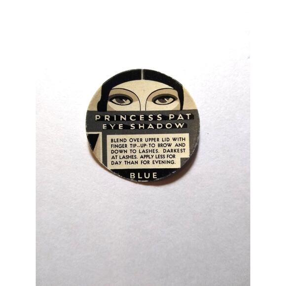 Princess Pat Eye Shadow Makeup Product Label 1940s Vintage Original Art Deco - Picture 2 of 4